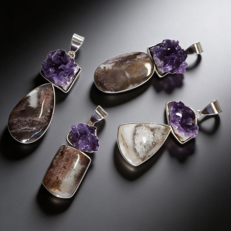 Colgante Amatista Lodolita.