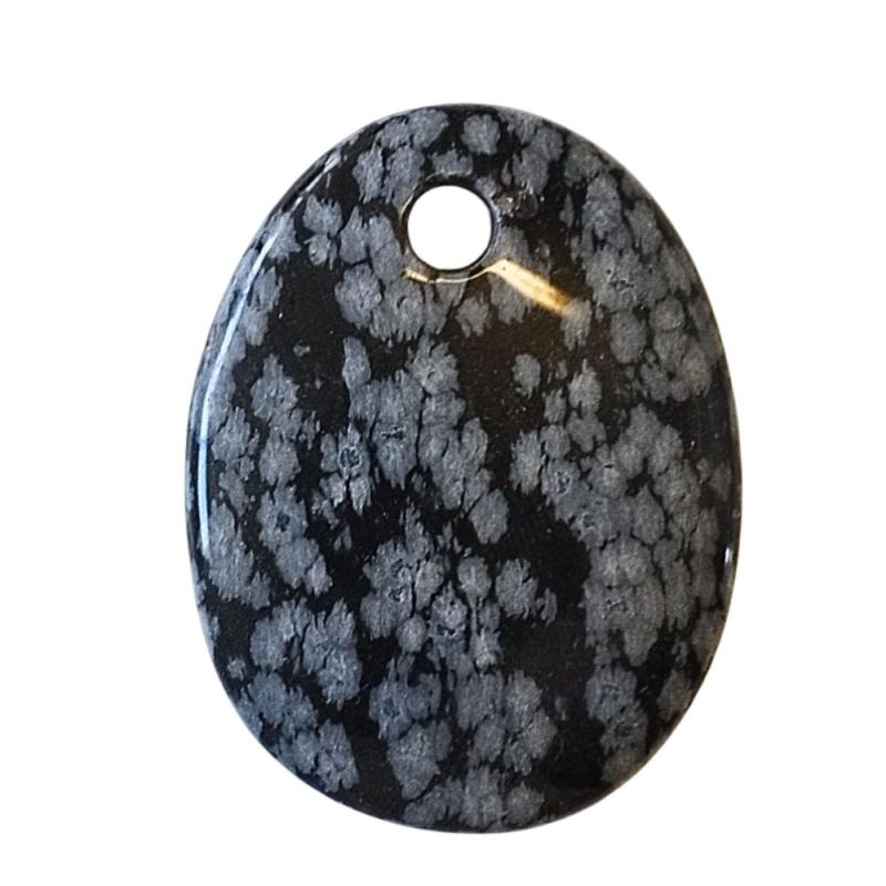 Colgante Plano Obsidiana Nevada (4x3cm)