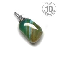 Colgante Agata Verde (set 10u.)