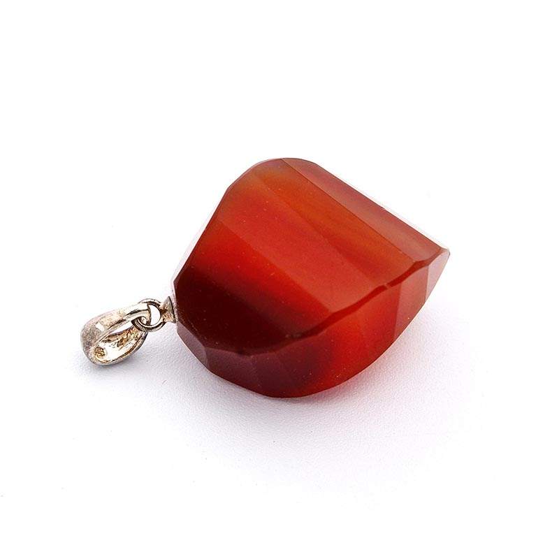 Carnelian Faceted Pendant