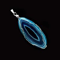 Colgante Chapa de Ágata Azul