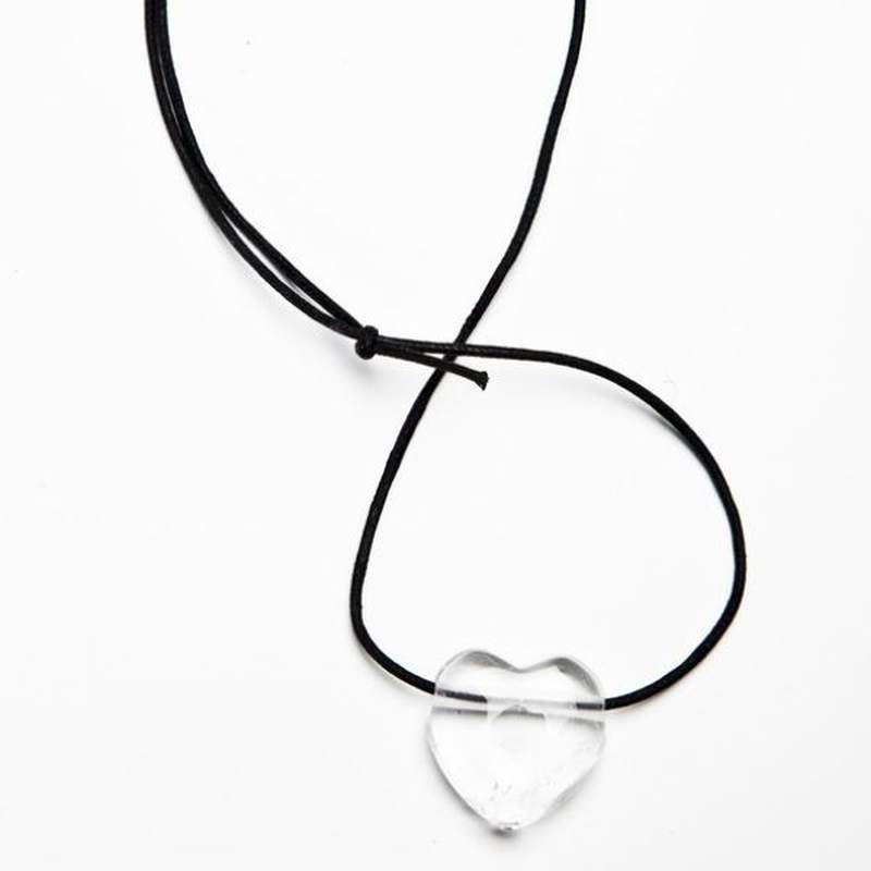 Pendentif Coeur Cristal de Roche