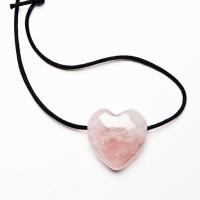Colgante Corazón Cuarzo Rosa