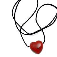 Colgante Corazón Jaspe Rojo