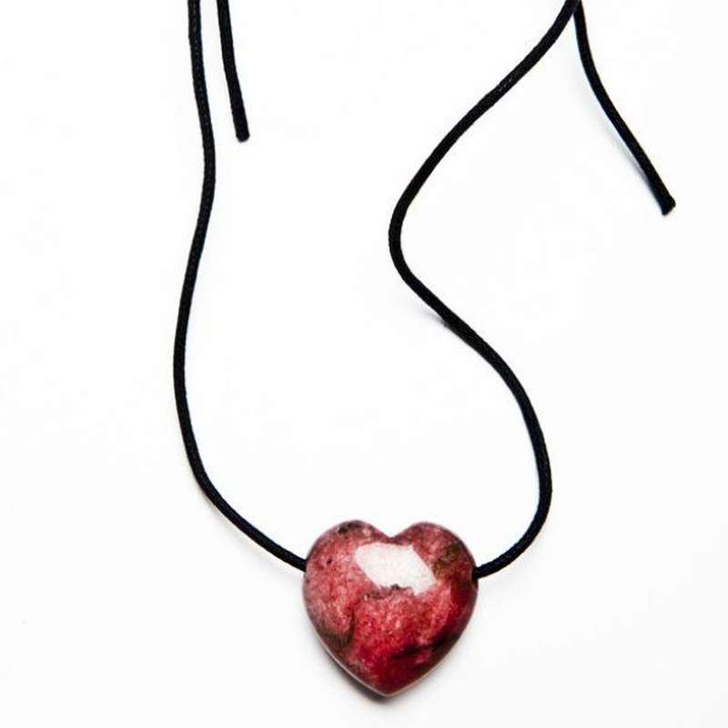 Rodhonite Heart Pendant