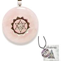 Colgante Cuarto chakra con mineral (plata)