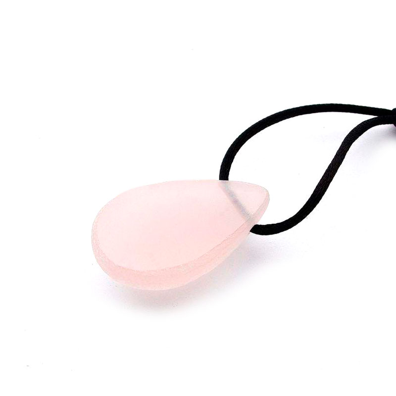 Pendant Teardrop Pink Quartz Semipulled