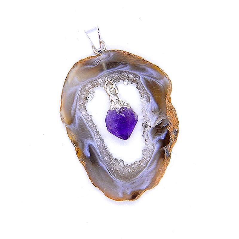 Geode Agate Pendentif