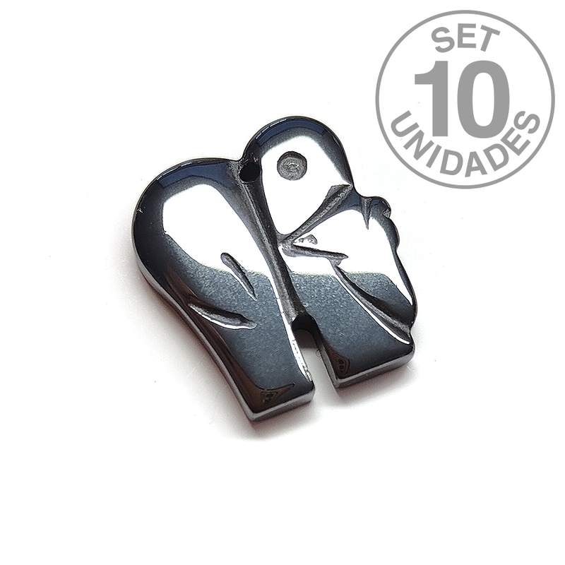 Colgante Hematite ELEFANTE. Set 10 un.