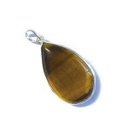 Colgante lágrima Ojo de Tigre y plata