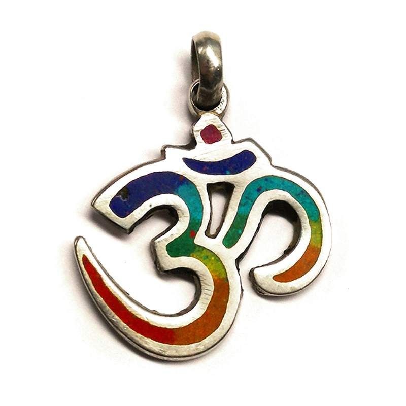 Multicolor Om Pendant. Set 3un