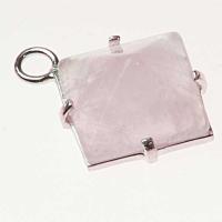 Rose Quartz Pyramid Pendant