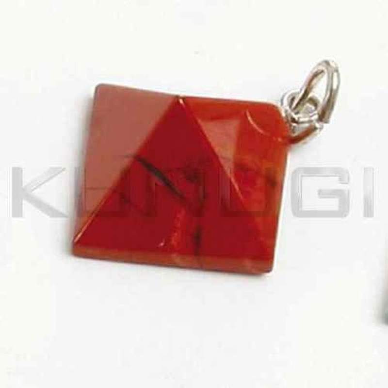 Pendentif Pyramide Rouge Jaspe