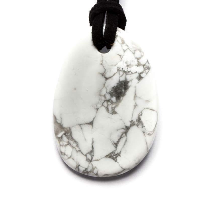 Colgante Plano Howlita Blanca
