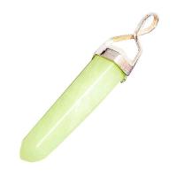 Colgante Punta biterminada Jade Verde.