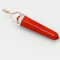Colgante Punta biterminada Jaspe Rojo + Plata