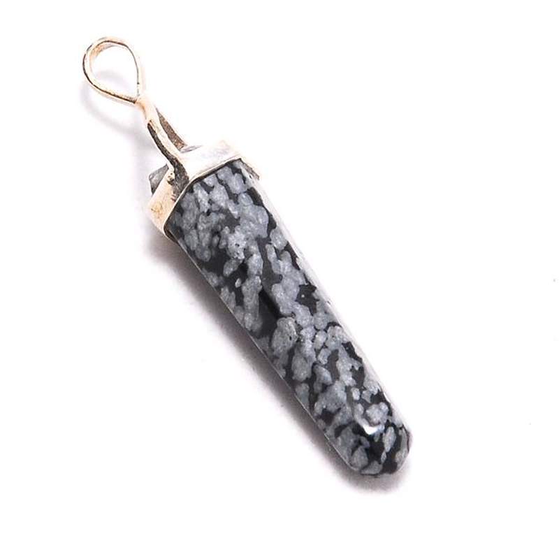 Snowflake Obsidian Point Pendant