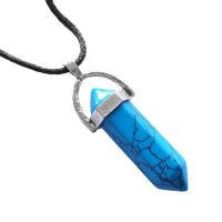 Colgante Howlita Azul Bisutería