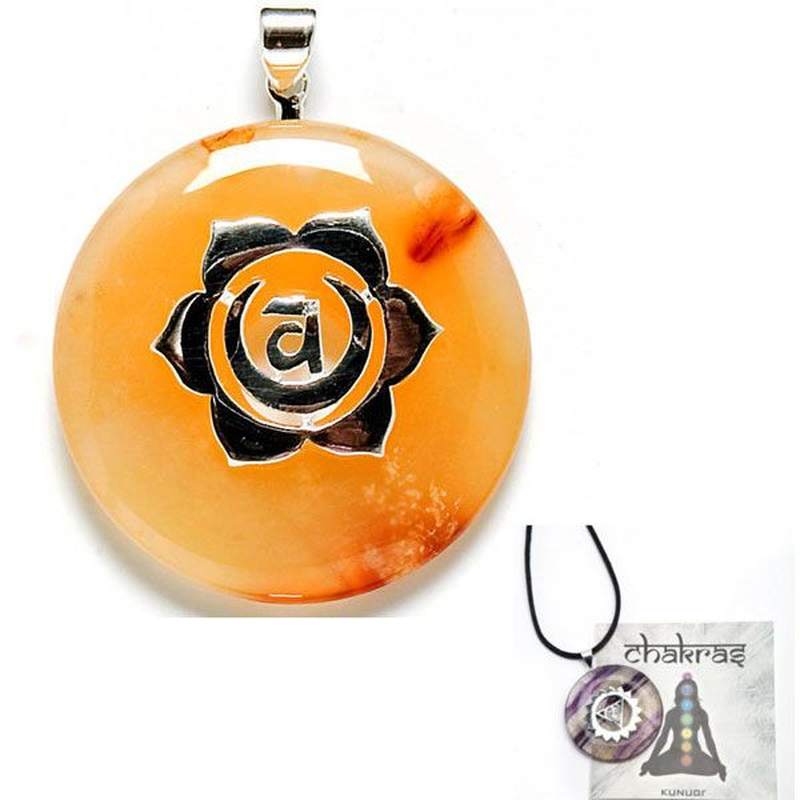 Colgante Segundo Chakra con Mineral (plata)