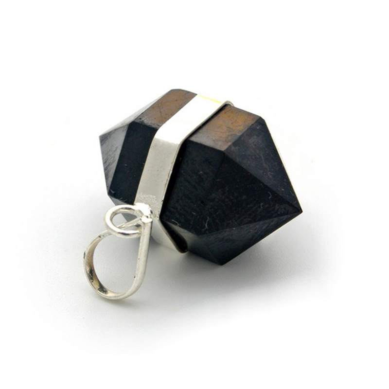 Shungite Pendant Biterminated Tip