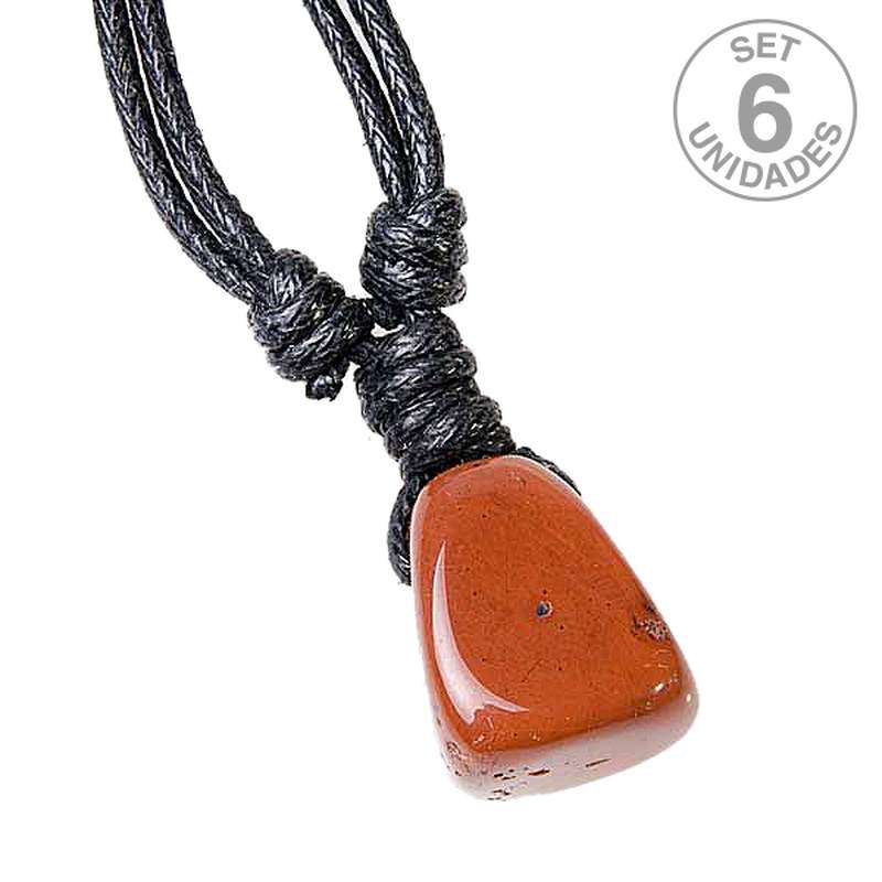 Colgante Talismán Jaspe Rojo (Set 6 uni.)