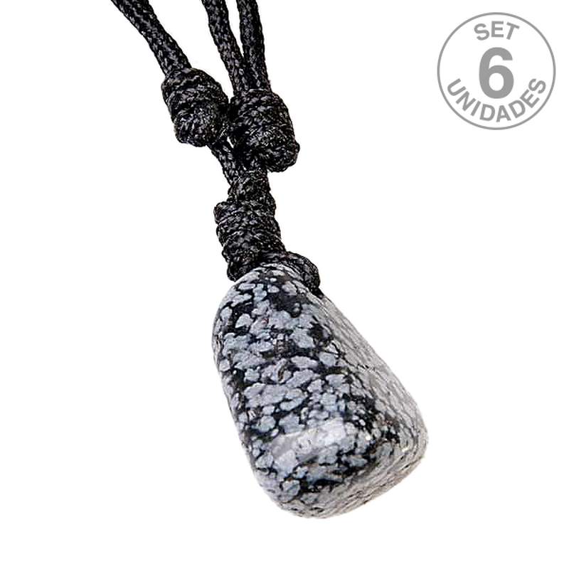 Colgante Talismán Obsidiana Nevada (Set 6 un)