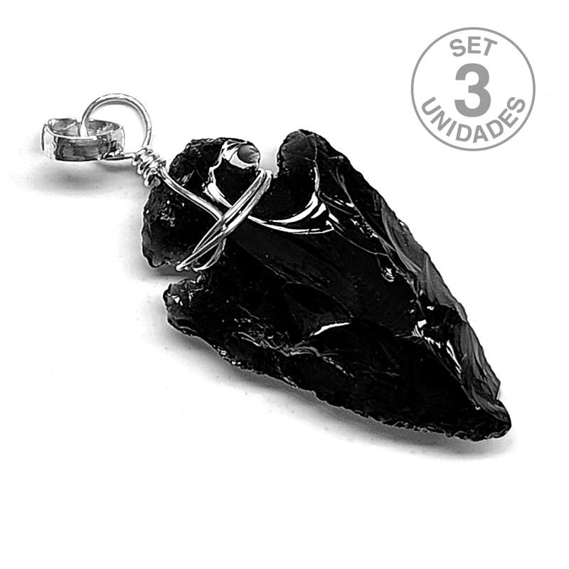 Colgante Flecha Obsidiana. Set 3 Un.