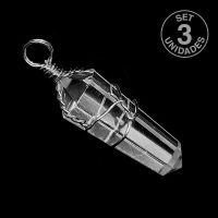 Colgante Cristal de Roca. Set 3 un.