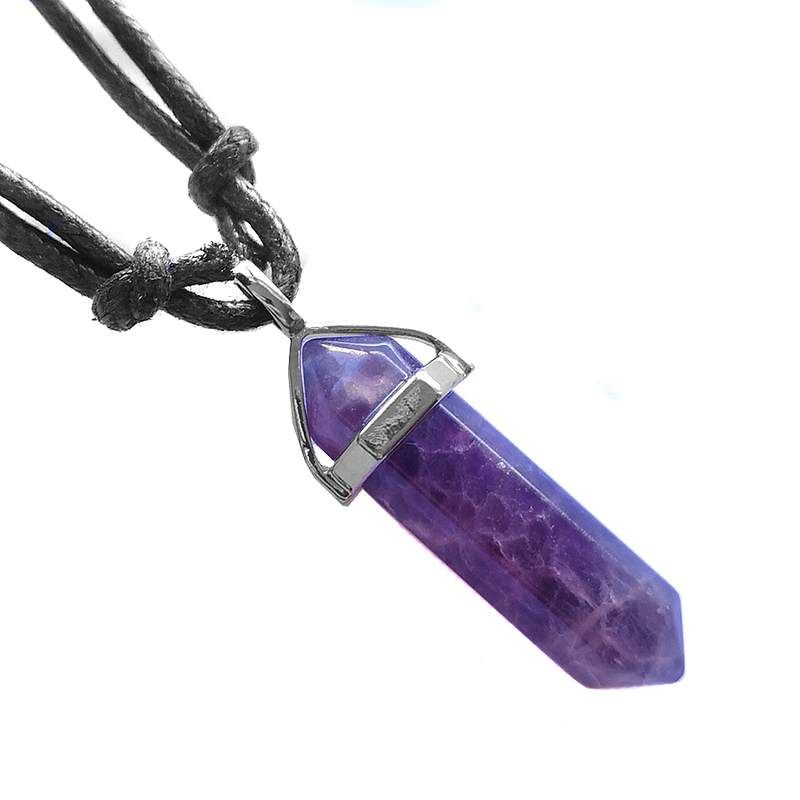 Pendentif Fluorite Pointe Biterminée Bijouterie