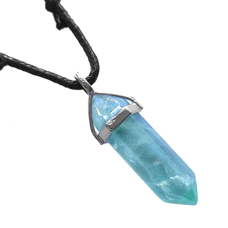 Green Fluorite Point Pendant