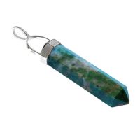 Colgante Punta Jade Verde y plata