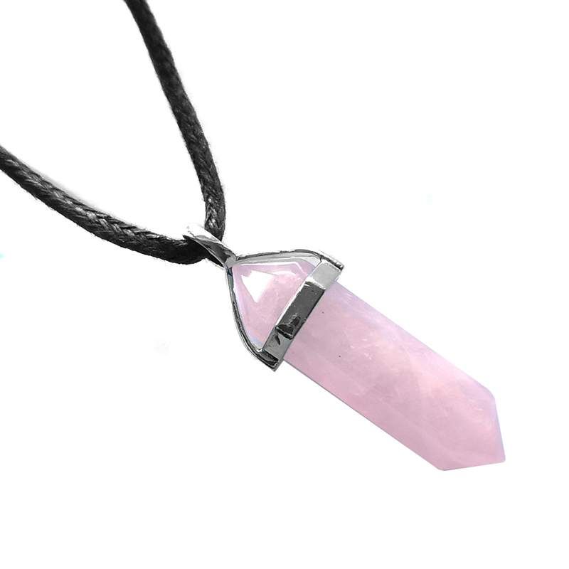 Pendentif Quartz Rose