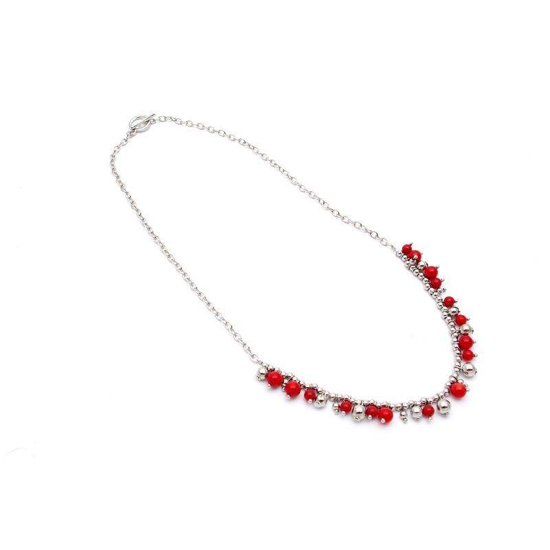 Collier Agate rouge