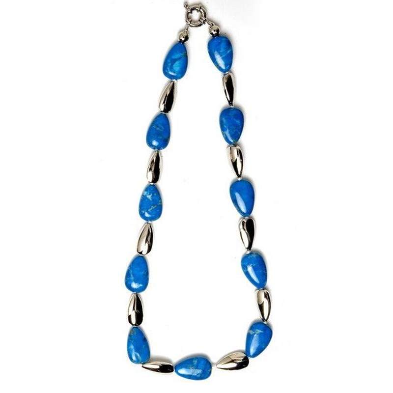 Collier Howlite Argenté