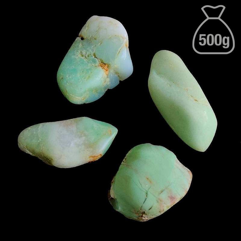 Crisoprasa Rodado Mediano. Bolsa 500g.