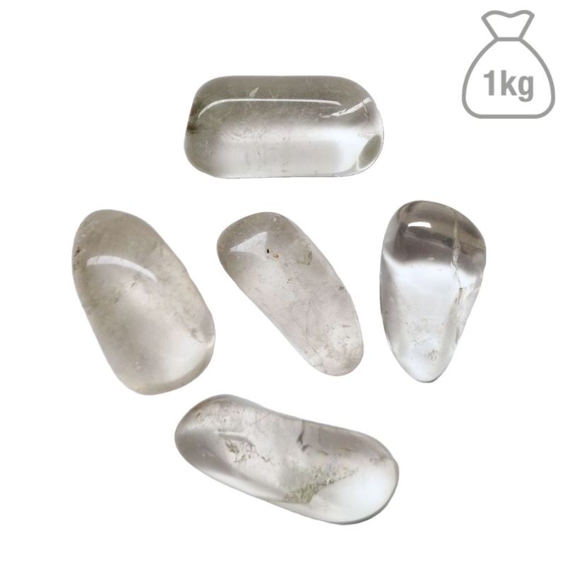 Medium Tumbled Rock Crystal. 1kg Bag