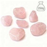 Cuarzo Rosa Rodado Mediano (Calidad Extra). Bolsa 250g