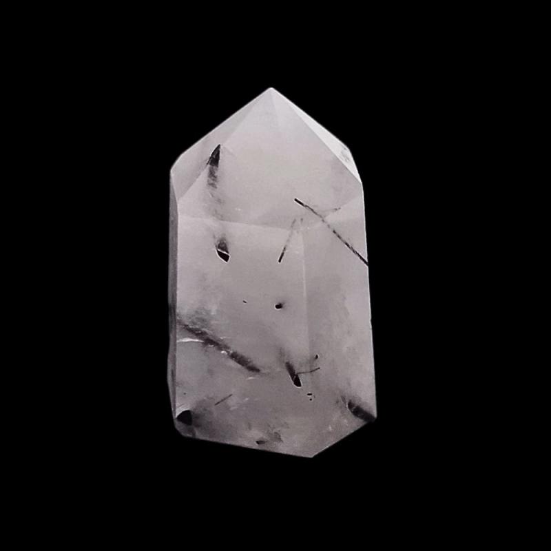 Rutilated Quartz with Tourmaline Point 4-5cm