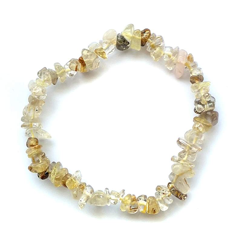 Rutilated Quartz Chip Bracelet