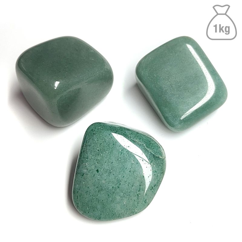 Cuarzo Verde Rodado Grande. Bolsa 1kg