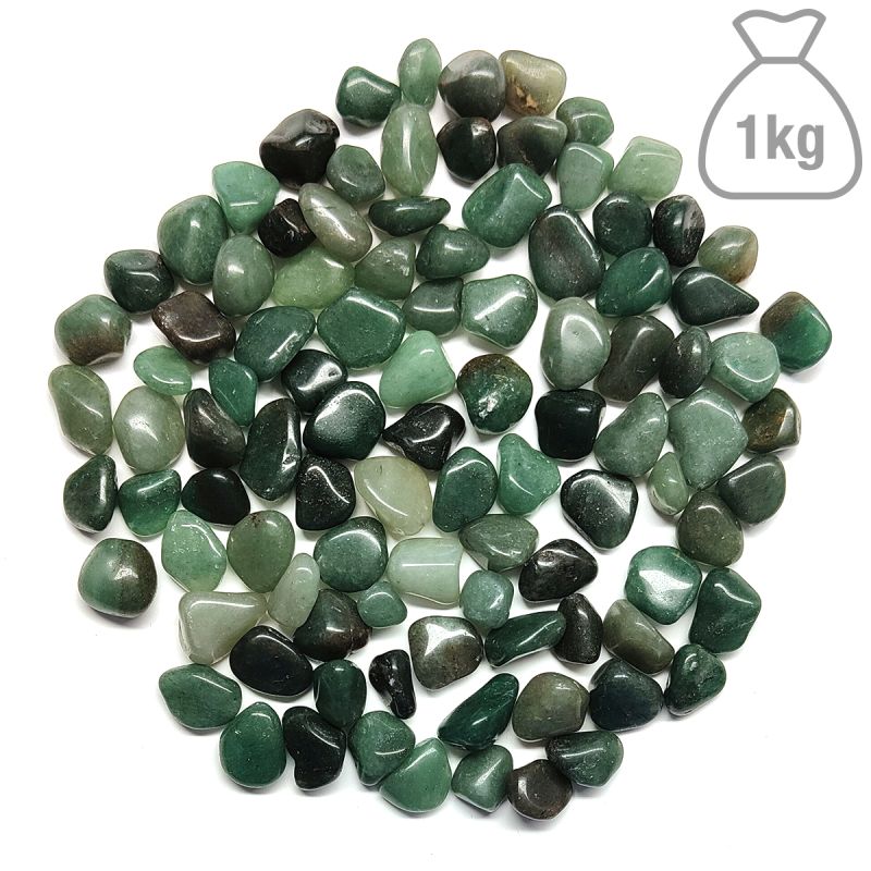 Mini Tumbled Green Quartz (Brazil). Bag 1Kg