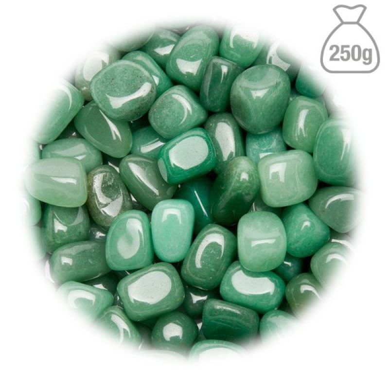 Cuarzo Verde Rodado Pequeño. Bolsa 250gr