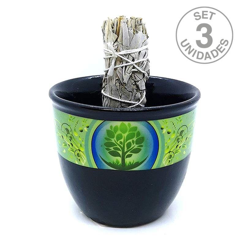 Quemador Cerámica Árbol de la Vida (Set 3 un.)