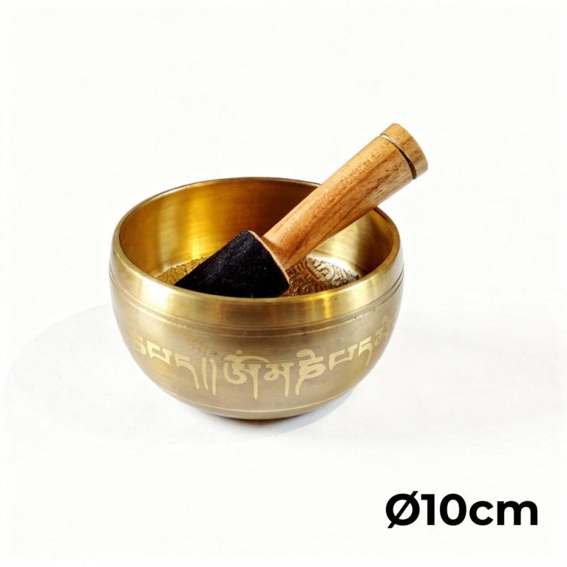 Cuenco Bronce Tallado 10cm