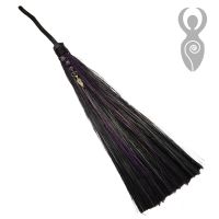 Escoba con símbolo Diosa y Amatista (50 cm).