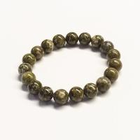 Bracelet Épidote (Boule 10mm)