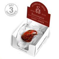 Cajita Escorpio Jaspe Sardo. Set 3 Un.