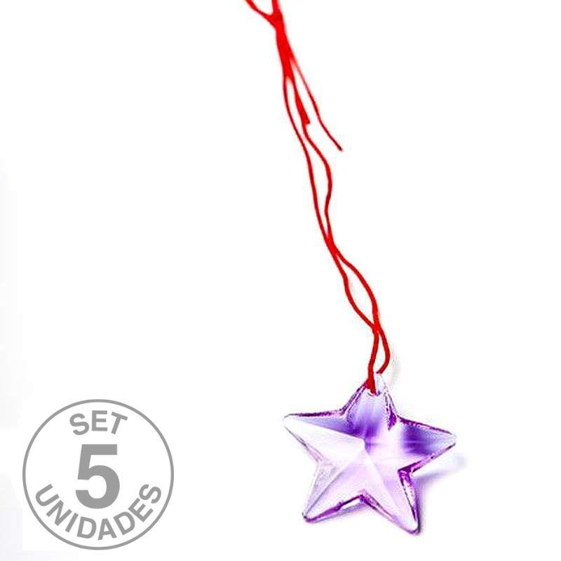 40mm Purple Star Feng Shui. Set 5un