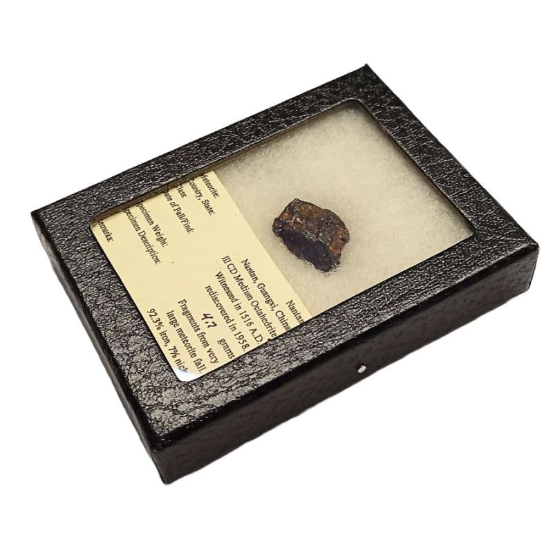 Coffret Bois Collection Météorite (Guangxi, Chine)