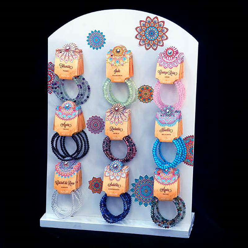 Expositor Pulsera Bola 4mm (45 pulseras)